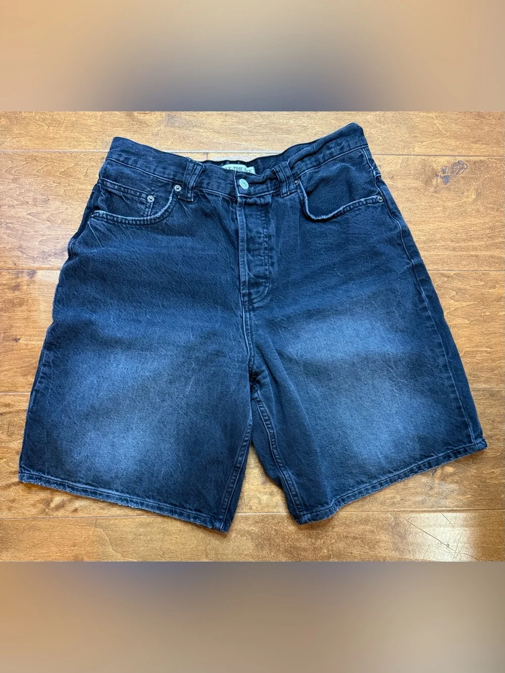 Free People We The Free Montana Black Denim Jorts Shorts Size 30 WORN ONCE